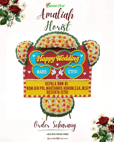 Papan Bunga Pernikahan Pandansari